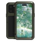 For iPhone 16 Pro Max LOVE MEI Metal Shockproof Life Waterproof Dustproof Phone Case(Army Green) - 1