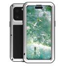 For iPhone 16 Pro LOVE MEI Metal Shockproof Life Waterproof Dustproof Phone Case(Silver) - 1