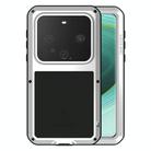 For Huawei Mate 60 Pro / 60 Pro+ LOVE MEI Metal Shockproof Life Waterproof Dustproof Phone Case(Silver) - 1