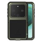 For Huawei Mate 60 Pro / 60 Pro+ LOVE MEI Metal Shockproof Life Waterproof Dustproof Phone Case(Army Green) - 1