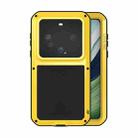 For Huawei Mate 60 LOVE MEI Metal Shockproof Life Waterproof Dustproof Phone Case(Yellow) - 1