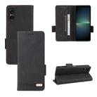 For Sony Xperia 5 V 2023 Magnetic Clasp Leather Phone Case(Black) - 1