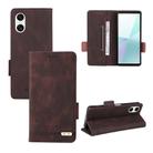 For Sony Xperia 10 VI 2024 Magnetic Clasp Leather Phone Case(Brown) - 1