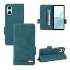 For Sony Xperia 10 VI 2024 Magnetic Clasp Leather Phone Case(Green) - 1