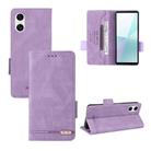 For Sony Xperia 10 VI 2024 Magnetic Clasp Leather Phone Case(Purple) - 1