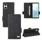 For Sony Xperia 10 VI 2024 Magnetic Clasp Leather Phone Case(Black) - 1