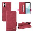 For Sony Xperia 10 VI 2024 Magnetic Clasp Leather Phone Case(Red) - 1