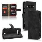 For Kyocera Torque G06 KYG03 Skin Feel Magnetic Flip Leather Phone Case(Black) - 1