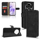 For Oukitel C37 Skin Feel Magnetic Flip Leather Phone Case(Black) - 1