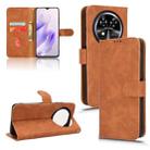 For Oukitel C37 Skin Feel Magnetic Flip Leather Phone Case(Brown) - 1