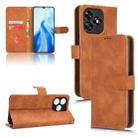 For Oukitel C51 Skin Feel Magnetic Flip Leather Phone Case(Brown) - 1