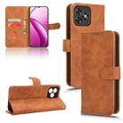 For Oukitel C53 Skin Feel Magnetic Flip Leather Phone Case(Brown) - 1