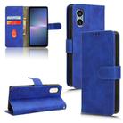 For Sony Xperia 5 V 2023 Skin Feel Magnetic Flip Leather Phone Case(Blue) - 1