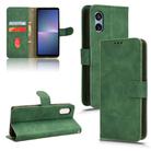 For Sony Xperia 5 V 2023 Skin Feel Magnetic Flip Leather Phone Case(Green) - 1