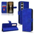 For Sony Xperia 1 VI 2024 Skin Feel Magnetic Flip Leather Phone Case(Blue) - 1