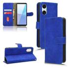 For Sony Xperia 10 VI 2024 Skin Feel Magnetic Flip Leather Phone Case(Blue) - 1