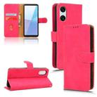 For Sony Xperia 10 VI 2024 Skin Feel Magnetic Flip Leather Phone Case(Rose Red) - 1
