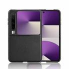 For Huawei Pura X PU Leather PC Phone Case(Black) - 3