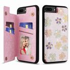 For iPhone 8 Plus / 7 Plus Printed Double Buckle RFID Anti-theft Phone Case(Blossoming Flowers) - 1