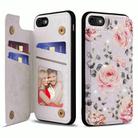 For iPhone SE 2022 / SE 2020 Printed Double Buckle RFID Anti-theft Phone Case(Pastoral Rose) - 1