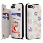 For iPhone SE 2022 / SE 2020 Printed Double Buckle RFID Anti-theft Phone Case(Blossoming Flowers) - 1