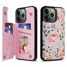For iPhone 11 Pro Max Printed Double Buckle RFID Anti-theft Phone Case(Pastoral Rose) - 1