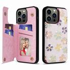 For iPhone 13 Pro Printed Double Buckle RFID Anti-theft Phone Case(Blossoming Flowers) - 1