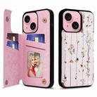 For iPhone 15 Plus Printed Double Buckle RFID Anti-theft Phone Case(Dried Flower World) - 1