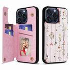 For iPhone 15 Pro Max Printed Double Buckle RFID Anti-theft Phone Case(Dried Flower World) - 1