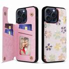 For iPhone 15 Pro Max Printed Double Buckle RFID Anti-theft Phone Case(Blossoming Flowers) - 1