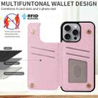 For iPhone 16 Pro Max Printed Double Buckle RFID Anti-theft Phone Case(Pastoral Rose) - 2