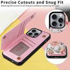 For iPhone 16 Pro Max Printed Double Buckle RFID Anti-theft Phone Case(Pastoral Rose) - 3