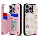 For iPhone 16 Pro Max Printed Double Buckle RFID Anti-theft Phone Case(Blossoming Flowers) - 1