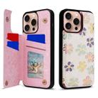 For iPhone 16 Pro Printed Double Buckle RFID Anti-theft Phone Case(Blossoming Flowers) - 1