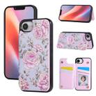 For iPhone 16e Printed Double Buckle RFID Anti-theft Phone Case(Pastoral Rose) - 1