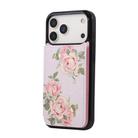 For iPhone 17 Pro Max Printed Double Buckle RFID Anti-theft Phone Case(Rose) - 2