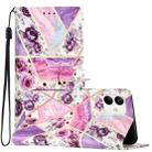 For Samsung Galaxy A05 Colored Drawing Leather Phone Case(Purple Marble) - 1