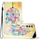 For Samsung Galaxy A05s Colored Drawing Leather Phone Case(Dream Catcher) - 1