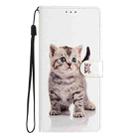 For Samsung Galaxy A36 5G Colored Drawing Leather Phone Case(Little Tabby Cat) - 3