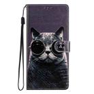 For Samsung Galaxy A56 5G Colored Drawing Leather Phone Case(Sunglasses Cat) - 2
