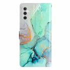 For Samsung Galaxy A56 5G Colored Drawing Leather Phone Case(Green Marble) - 3