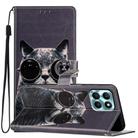 For Honor X6A Colored Drawing Leather Phone Case(Sunglasses Cat) - 1