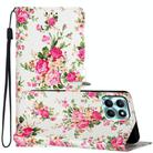 For Honor X6A Colored Drawing Leather Phone Case(Peonies) - 1