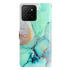 For Honor X5b 4G Colored Drawing Leather Phone Case(Green Marble) - 3