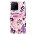 For Honor X5b 4G Colored Drawing Leather Phone Case(Purple Marble) - 3