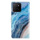 For Honor X5b 4G Colored Drawing Leather Phone Case(Blue Marble) - 3