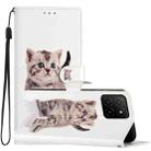 For Honor X5b 4G Colored Drawing Leather Phone Case(Little Tabby Cat) - 1