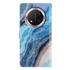 For Honor X9c 5G Colored Drawing Leather Phone Case(Blue Marble) - 3