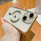 For iPhone 14 MagSafe Magnetic Frosted TPU Phone Case(Gold) - 1