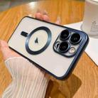 For iPhone 15 Pro MagSafe Magnetic Frosted TPU Phone Case(Dark Blue) - 1